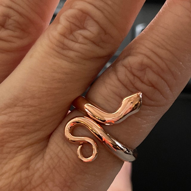 Buy Copper Snake Ring Provides the Fundamental Support, Copper Snake Ring,sarpa  Sutra, Copper Consecrated Snake Ring, Copper Snake Ring Benefits Online in  India - Etsy