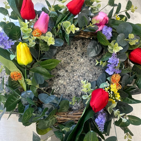 Artificial Hanging Basket With Berries & Thistle - 20 Inch Autumn/Winter Greenery Decor, Ready To Hang 9 thumbnail image