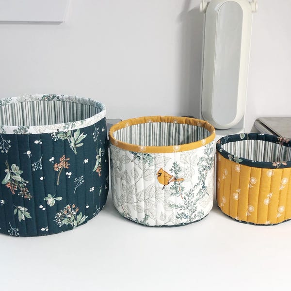 Tub Family Sewing Pattern: Fabric Baskets in 3 Size (instant PDF ...