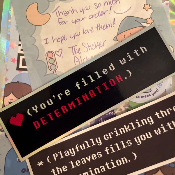 Traits Sticker Undertale Soul Colors and Traits Quote Sticker Video Game Handmade ...