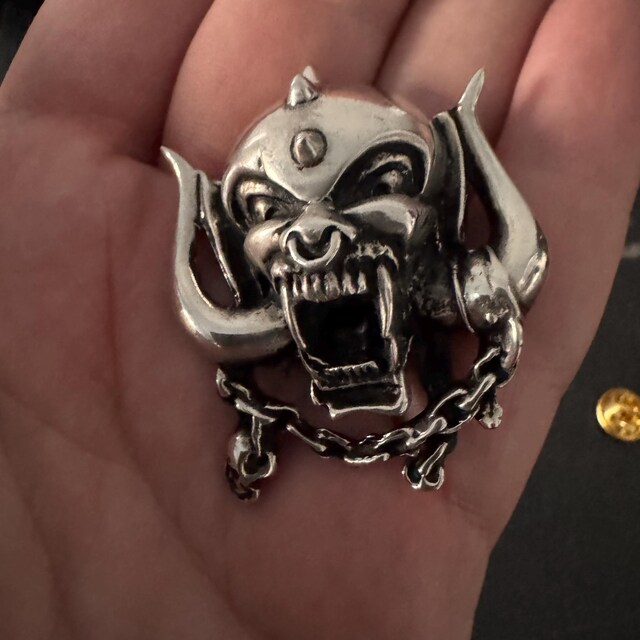80s USA製　pin head アートレザーケース付き　オブジェ　プロダクト Vintage 1990 MOTORHEAD Pin: Official Metal Badge, Hard Rock - Etsy