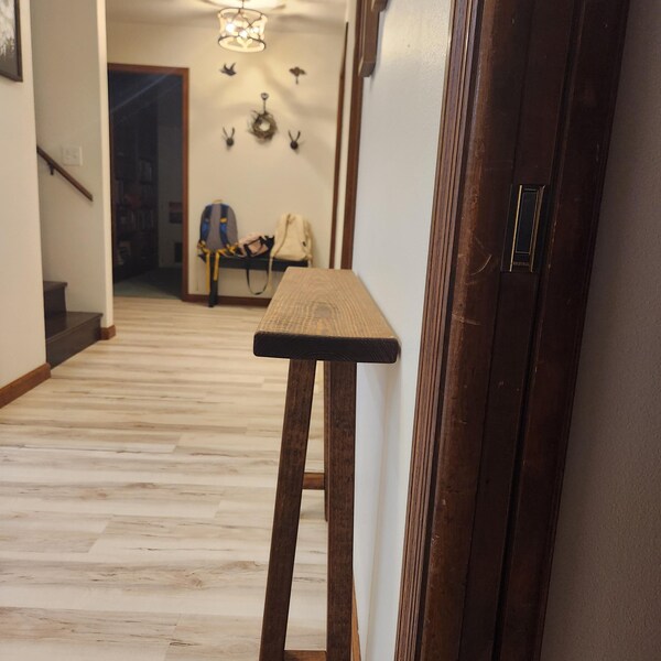 Wood Breakfast Bar Bar Height Table Drink Table Rustic Bar Top Table ...