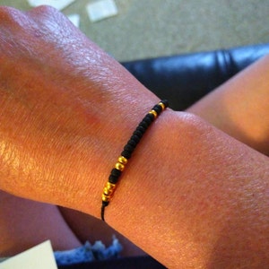 Nirvana \u201cNevermind\u201d Inspired Morse Code Beaded Slide Bracelet Kurt Cobain Tribute Friendship Stack Grunge 90s