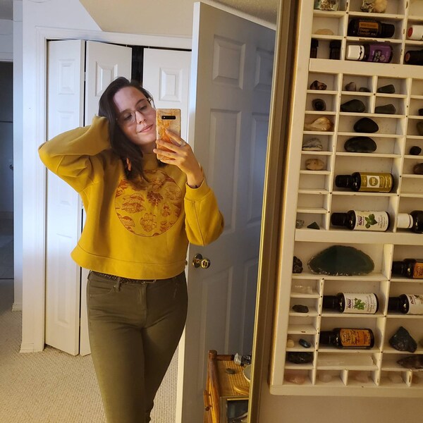 Dua Crew Neck Knit Top Fungi