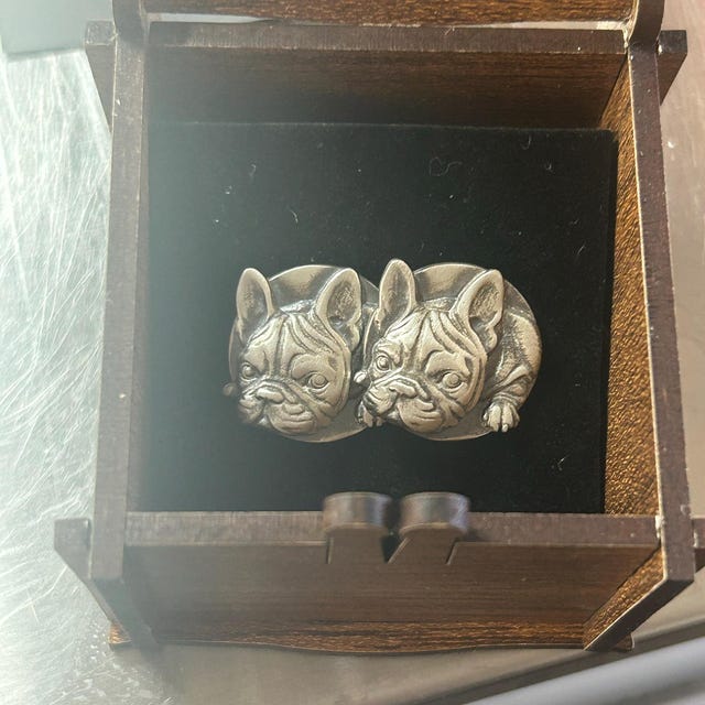 Midir&Etain Collana Ciondolo Bulldog Francese In Argento 925 Con Zirconia - Gioiello Per Amanti Dei Cani - Catena 45+5 Cm, Regalo Per Donna
