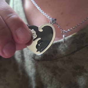 Uloveido SN156 - Coppia di collane abbinate a puzzle in titanio, in acciaio inox, con animali, regalo di San Valentino, per ragazzo e ragazza, Cristallo