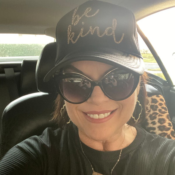 The Be Kind Trucker Hat With Bling Chain