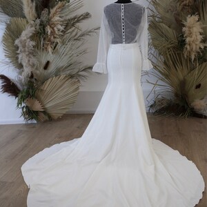 Vestido de novia ajustado de sirena con cola de pez, vestido de ...