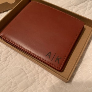 Leather Wallet, Personalized Christmas Gift Mens Wallet, Anniversary ...