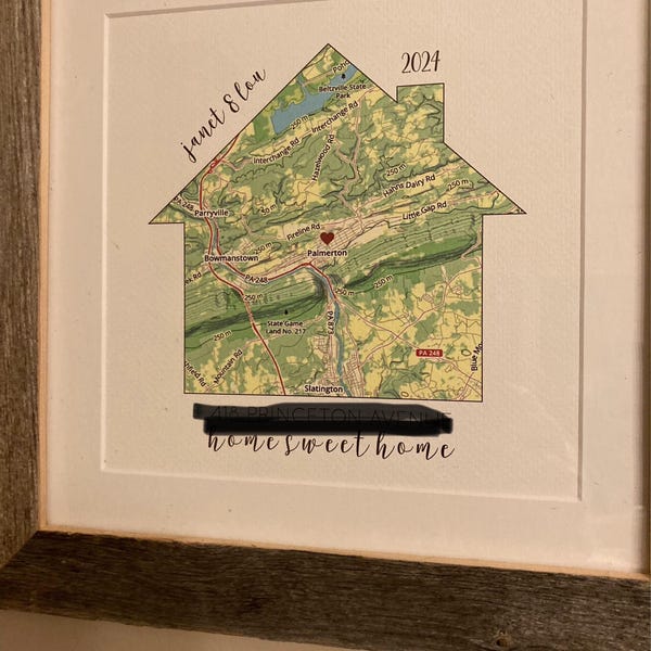 Housewarming Gift, Our First Home, House Map, First Home Gift for ...