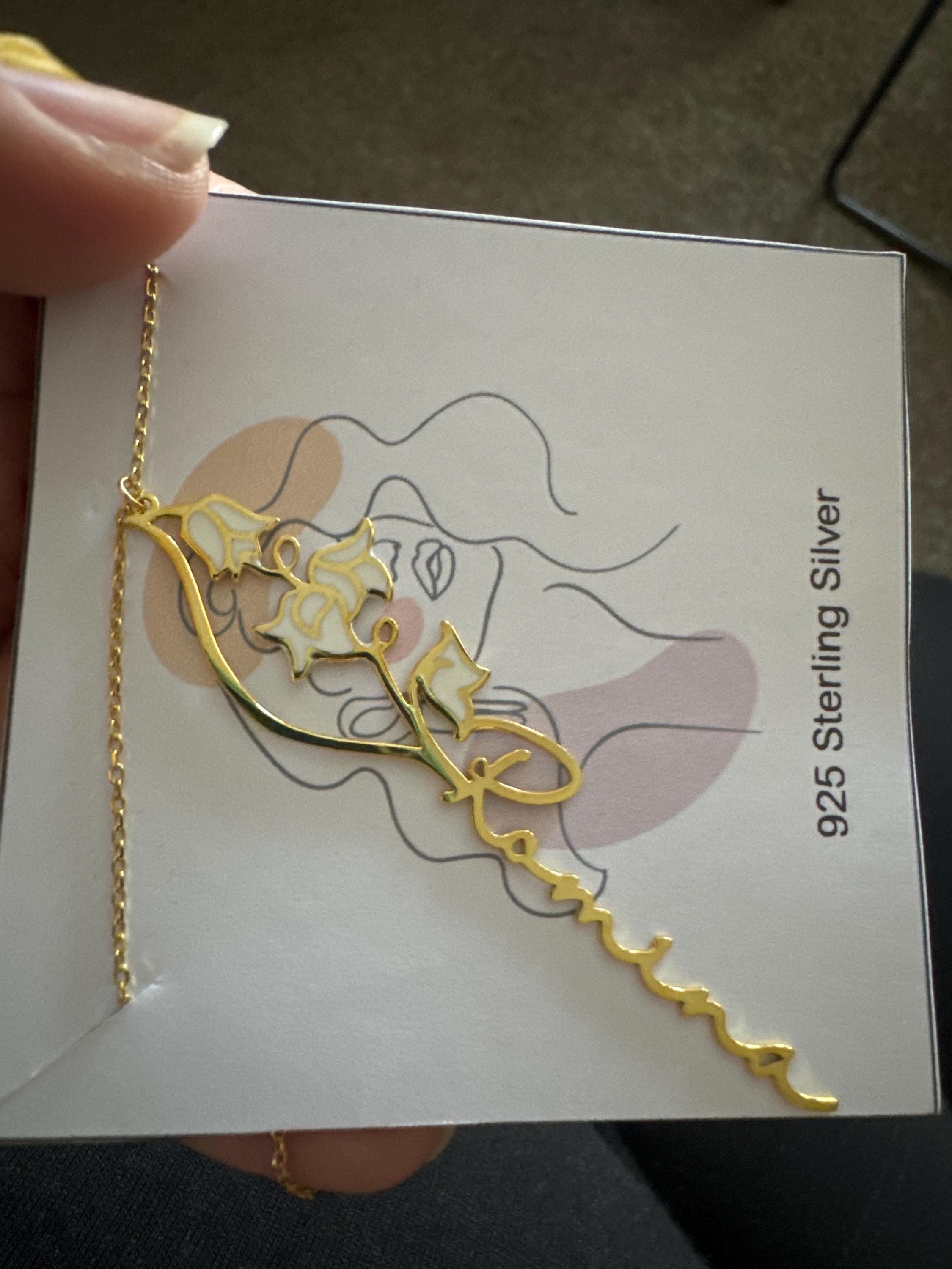 Personalisierte Geburtsblumenkette, personalisierte Namenskette, florale Namenskette, personalisierter Namensschmuck, personalisierte Geschenke für sie, Geburtstagsgeschenke