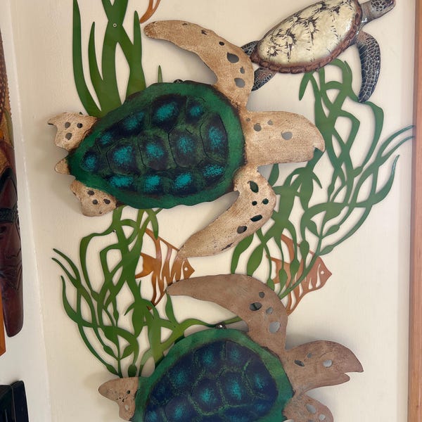 Ocean Fish Metal Wall Hanging, Coastal Fish Decor, Beach House Decor ...