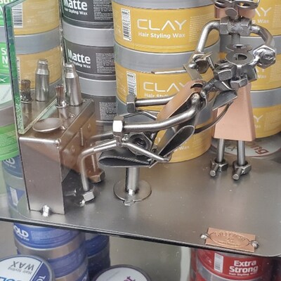 Nuts and Bolts Sculpture barber Handmade Ornament Figurine - Etsy