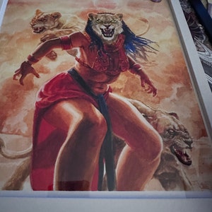 セクメトのアートプリント | エジプトの女神の絵画 | 水彩画 古代