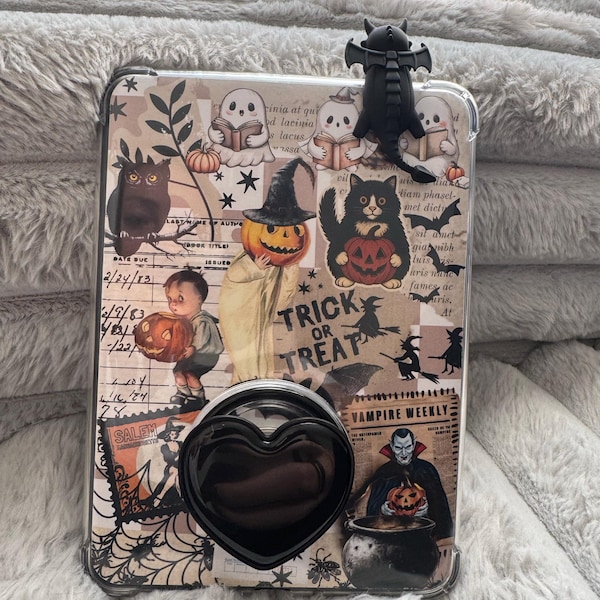 Vintage Halloween Kindle Insert | Spooky Books | Fall Aesthetic Kindle ...