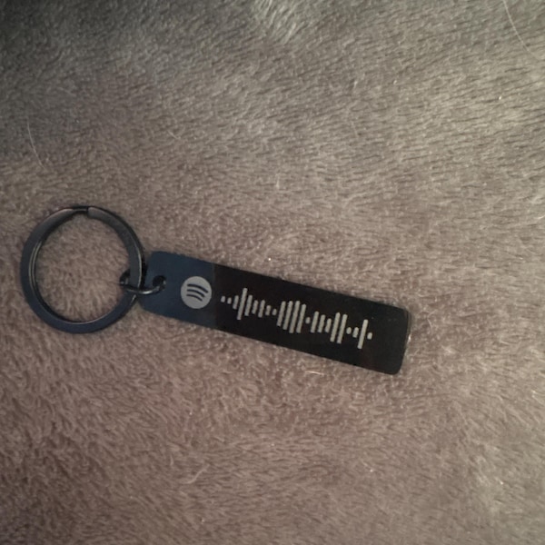 Personalised Spotify Keychain Music Scannable Keyring Personalised Gift ...
