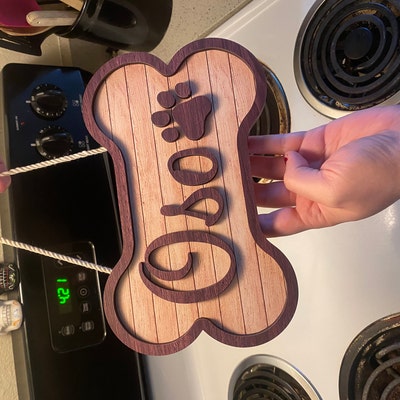Welcome To Our House - Bark & Grill - Gift For Dog Lovers, Personalized Shaped Door Sign