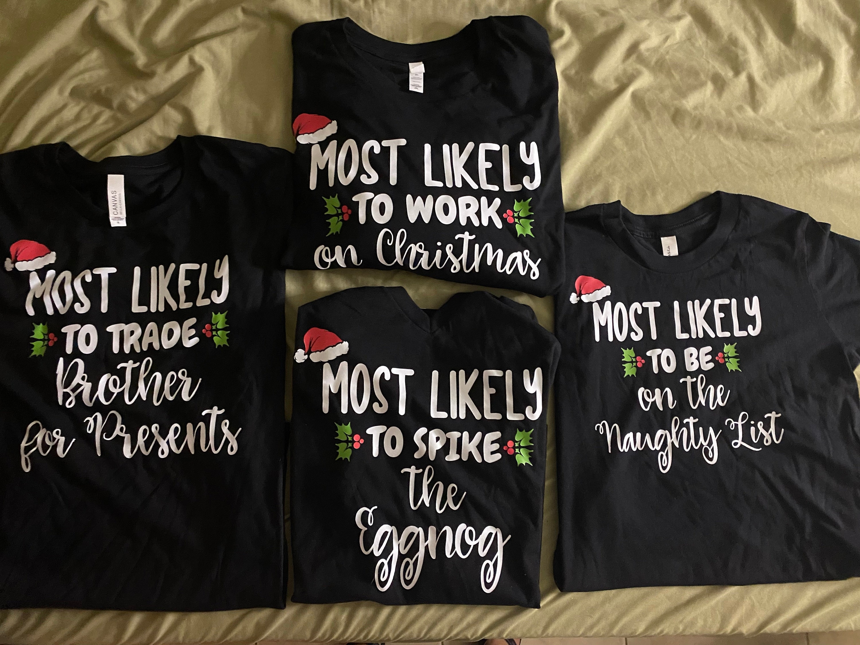 Most Likely To Christmas Shirts & Pants | Matching Family & Couples | Christmas Gift