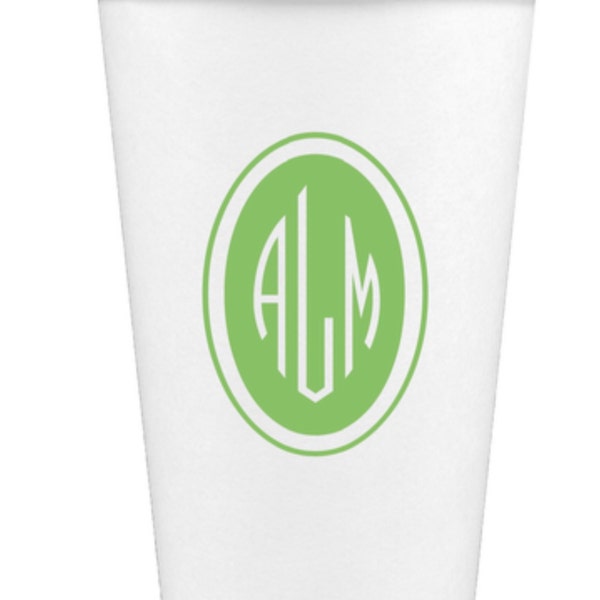 Custom Printed Paper Cups, Monogrammed Coffee Cups, Personalized Hot ...