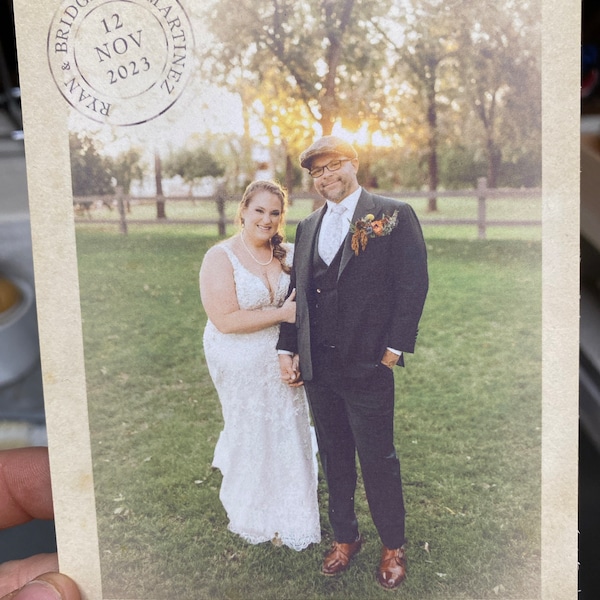 Vintage Wedding Thank You Postcards With Postmark & Photo ...