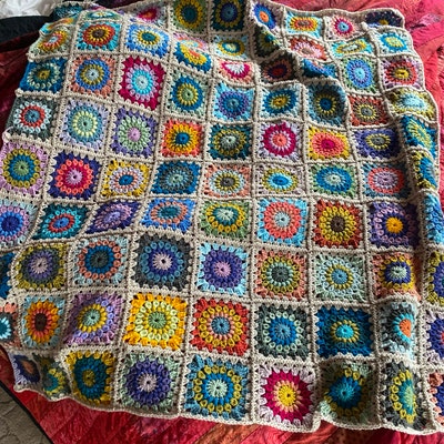 PATTERN Hygge Burst Blanket Crochet Granny Square Blanket - Etsy