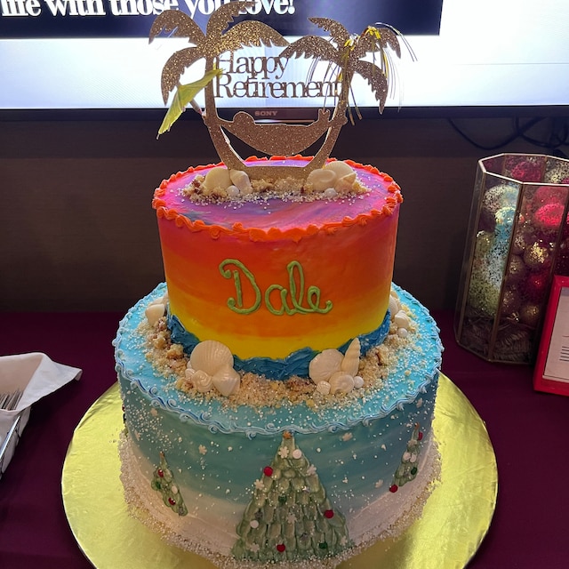 Topper Per Torta Happy Retirement Oro Glitter – Decorazione Pensione Per Torte E Cupcake 15cm