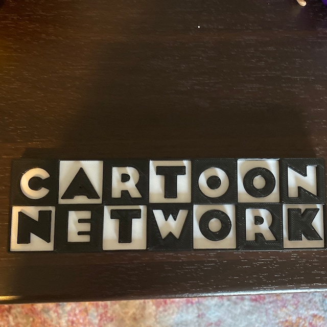Cartoon Network Style Logo Sign Game Room. Theater Room. 