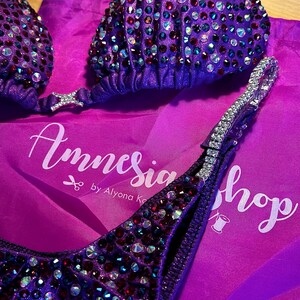 Bikini De Compétition Fitness Vert/or - Taille S, Bonnet B, Strass Et Réglable - Marque Tantra444