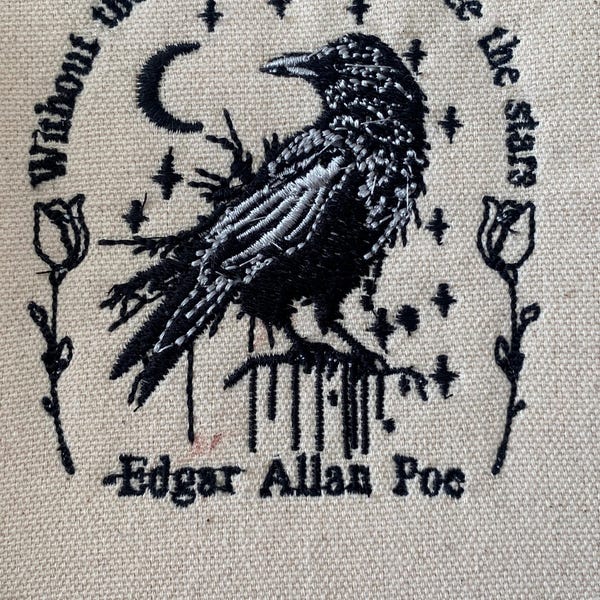 Without the Dark We Never See the Stars Embroidery Designs, Crow ...