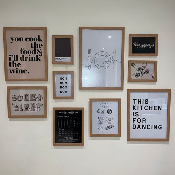 kitchen print set of 10 printables kitchen wall art -... Kitchen Print Set of 10 PRINTABLES | Kitchen Wall Art | Kitchen Gallery ...