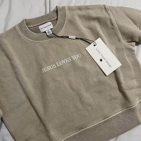 Jesus Loves You Blue Crewneck main image 0