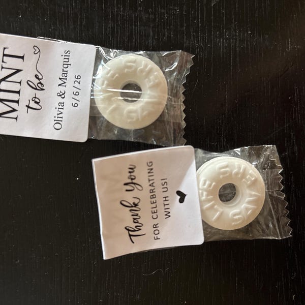 100 Mint to Be Wedding Favors Life Savers Mints for Guest Personalized ...