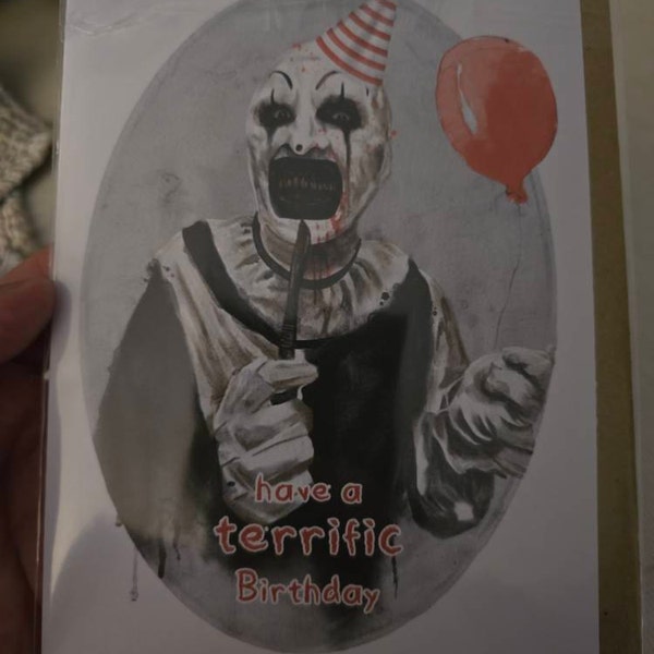 Have a Terrific Birthday, Terrifier, Birthday Card, Horror, Funny ...