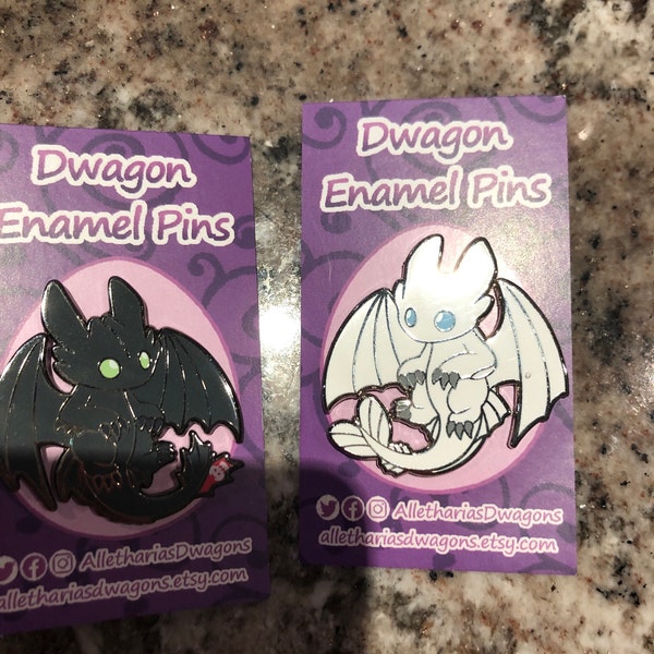Toothless Pin - Light Fury Pin - Night Lights Pin - How to Train Your ...