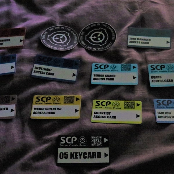 SCP Foundation Key Cards - Secret Laboratory Version - Etsy