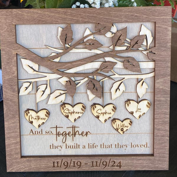 Adventuring Together Since - Gift For Couples, Husband Wife - Personalized Shaped Wood Sign