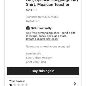 Acheteur Etsy a ajouté une photo de son achat