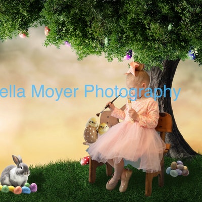 Easter Bunnies, Easter Overlays, 9 PNG, Photoshop Overlay, Bunny