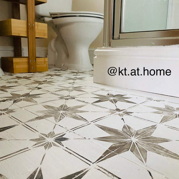 Faux Tile Stencils Paint Tile Effect On Floors Walls - UK