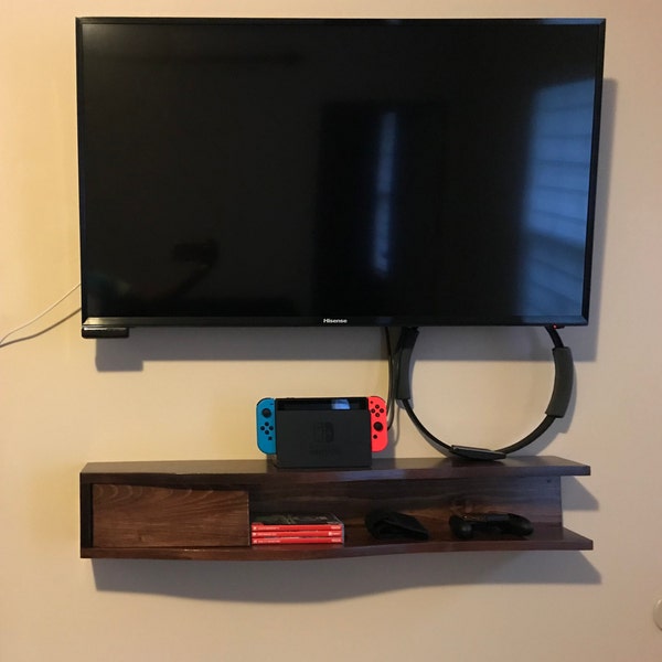 Modern Oak Floating Desk / Console Table / Entry Table - Etsy