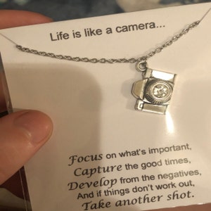 Silver Camera Necklace Camera Jewelry 
