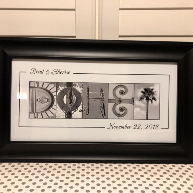 Personalized Alphabet Photography - Housewarming Gift - Personalized Wedding Gift - Family Name Sign - 10x20 Unframed