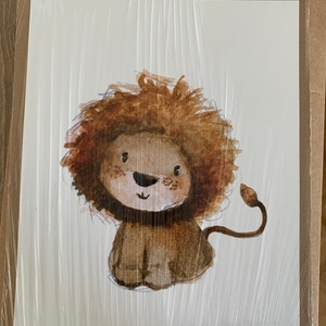 Kinderbild Löwe fürs Kinderzimmer Tier-Print | Etsy