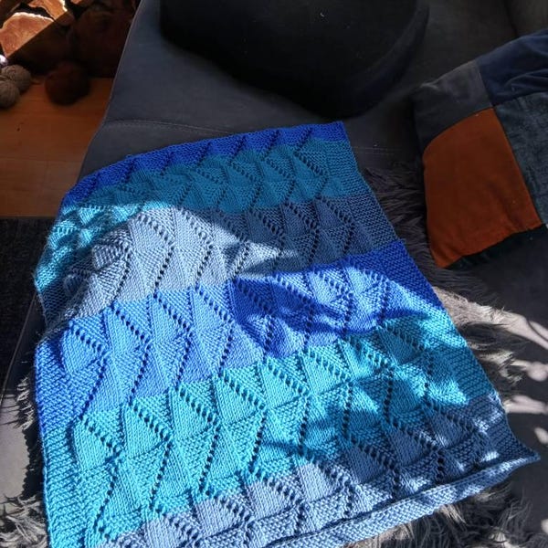 Easy Baby Blanket Knitting Pattern PDF – Beginner Friendly Knit Blanket ...