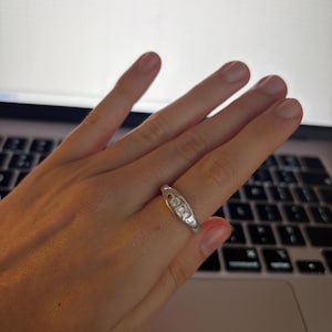 Silver Ring set with Ruby & Citrine | Organic Ring | Molten Ring | Scatter Band | Ruby Birthstone