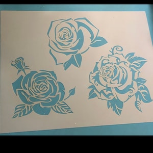 Roses Three Stencil Multiple Sizes FAST FREE SHIPPING (594) - Etsy