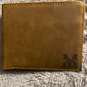 Personalized Men's Leather Wallet Custom Engraved,personalized Leather ...