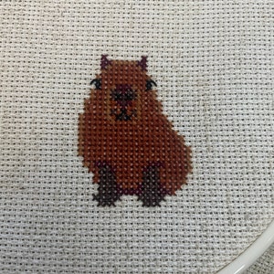 カピバラのクロスステッチ図案PDF - カピバラの刺繍 - すぐに