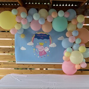 PIG Character Inspired Backdrop Personalized Birthday Party