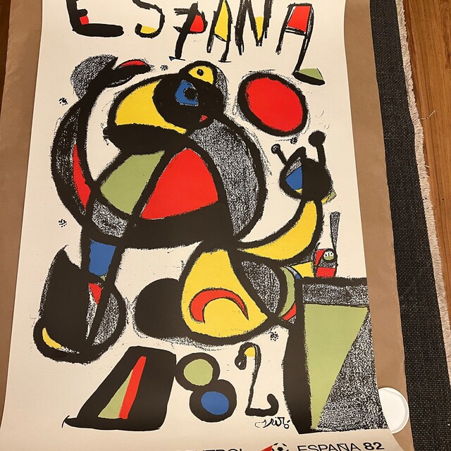 レア【1982年W杯公式】ジョアン・ミロ ポスター スペイン大会原画 レア【1982年W杯公式】ジョアン・ミロ ポスター スペイン大会